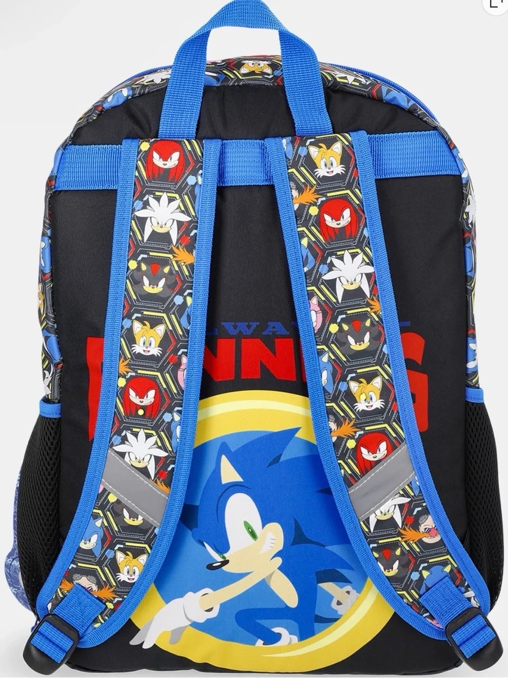 Kids Sonic The Hedgehog Blue Backpack with Matching Headphones
